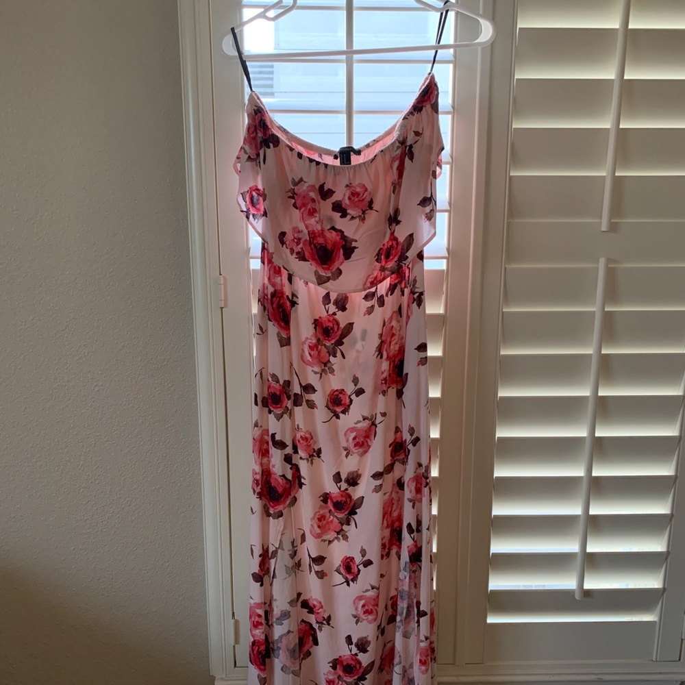 maxi strapless dress